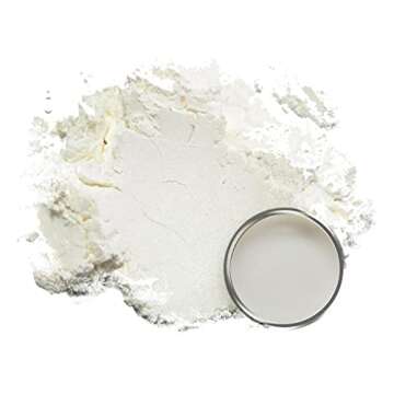 Eye Candy Pigments Premium White Mica Powder - Shide (50gr) - for Epoxy, Resin, Soap, Paint, Woodwor...