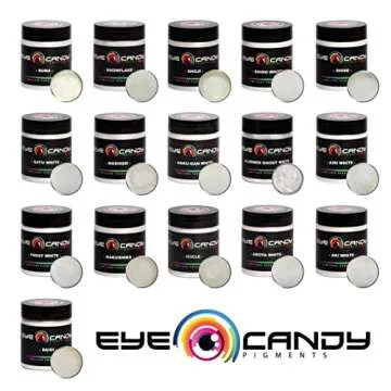 Eye Candy Pigments Premium White Mica Powder - Shide (50gr) - for Epoxy, Resin, Soap, Paint, Woodworking, Acrylic Pouring, Bath Bombs, Fishing Lures - DIY Arts and Crafts Additive