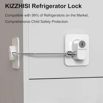 KIZZHISI Fridge Lock (2 Pack) – Child Safety Solution for Home