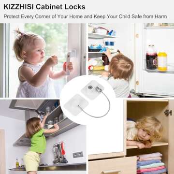 KIZZHISI Fridge Lock – Easy Install Child Safety Locks