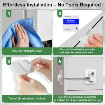 KIZZHISI Fridge Lock – Easy Install Child Safety Locks