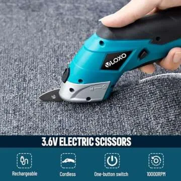 VLOXO Electric Scissors - Powerful & Cordless Cutting Tool