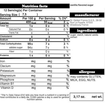 Alsa Vanilla Sugar with Natural Extract for Baking