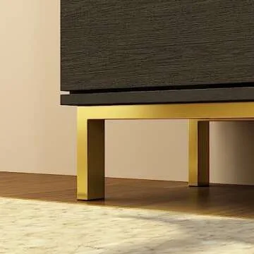 DiDuGo Black Gold Nightstands Set - Stylish and Oversized