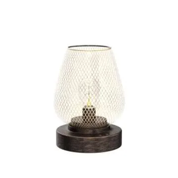 UBright 2 Pack Rechargeable Table Lamp Cordless Table Lamp Battery Operated Lights Metal with 4 Lighting Mode Indoor Outdoor Lights for Patio Bedroom Living Room (Bulb Included) Bronze