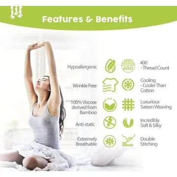 BAMPURE Luxury Bamboo King Sheet Set - Cooling & Comfortable