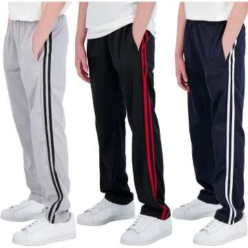 Boys' Fleece-Lined Sweatpants 3 Pack - Real Essentials