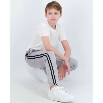Boys' Fleece-Lined Sweatpants 3 Pack - Real Essentials