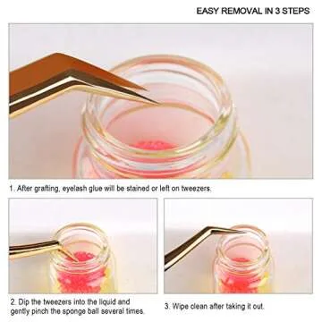 Tweezers Cleaning Tool Kit with Liquid and Sponge Ball