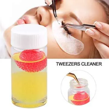 Tweezers Cleaning Tool Kit with Liquid and Sponge Ball