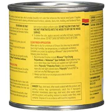 Minwax 22716 - 8 fl oz (1/2 pint) Wood Finish Interior Wood Stain, Dark Walnut 2716
