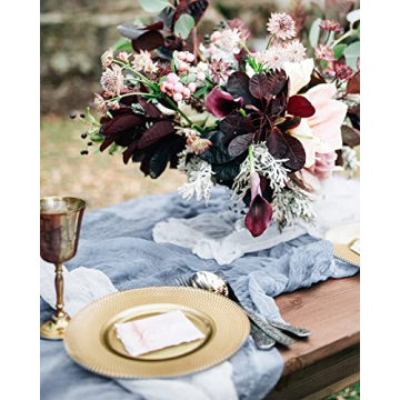Maliton Dusty Blue Table Runner Set for Special Events