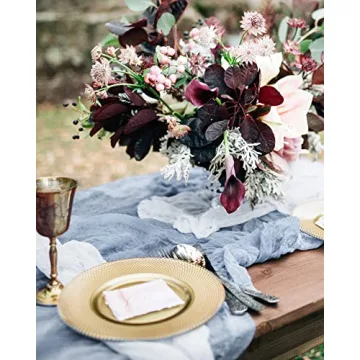 Maliton Dusty Blue Table Runner Set for Special Events