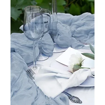Maliton Dusty Blue Table Runner Set for Special Events