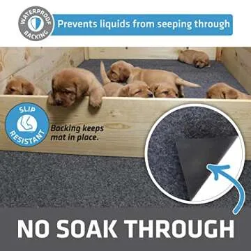 Drymate Whelping Box Liner Mat, Washable and Reusable Dog Puppy Pee Pad, Absorbent, Waterproof, Durable, Can Be Cut to Fit (USA Made) (48" x 50")