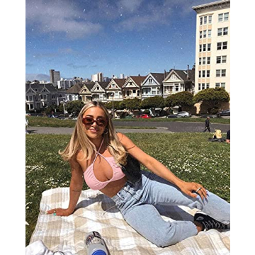 Stylish Criss Cross Lace Up Crop Top for Women