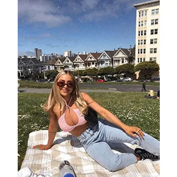 Stylish Criss Cross Lace Up Crop Top for Women