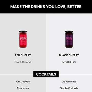 Filthy Black Amarena Cocktail Cherries, 45 Oz Tin, 170 Cherries