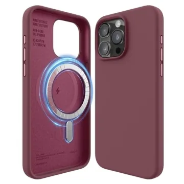 Elago Magnetic Silicone Case for iPhone 15 Pro Max - Burgundy