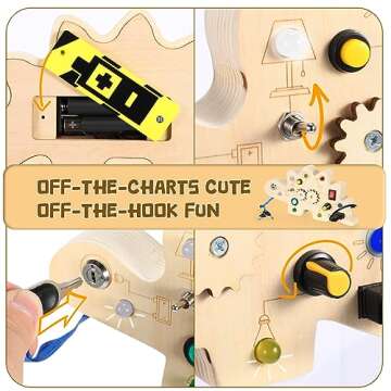 Montessori Busy Board with LED Light for Toddlers