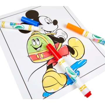 Crayola Color Wonder Mickey Mouse Clubhouse, Mess Free Coloring Pages & Markers, Gift for Kids, Age 3, 4, 5, 6