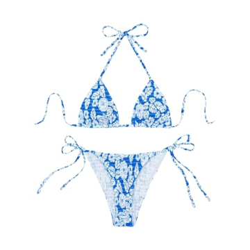 Stylish MakeMeChic Women's Tie Side Bikini Set for Summer