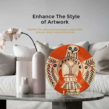 TR-LIFE Plate Stands for Display - 6 Inch Plate Holder Display Stand + Metal Frame Holder Stand for Picture, Decorative Plate, Photo Easel, Tabletop Art (Gold 2 Pack)