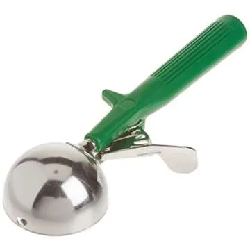 Winco Ice Cream Disher Stainless Steel Green Handle