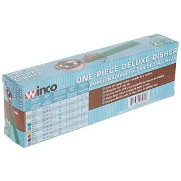 Winco Ice Cream Disher Stainless Steel Green Handle