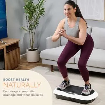 LifePro Vibration Plate Exercise Machine - Whole Body Workout Vibration Fitness Platform w/ Loop Ban...