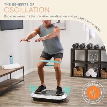 LifePro Vibration Plate Exercise Machine - Whole Body Workout Vibration Fitness Platform w/ Loop Bands - Home Training Equipment for Weight Loss & Toning - Remote, Balance Straps, Videos & Manual