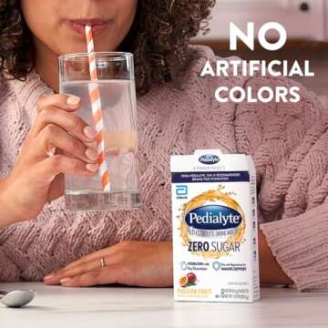 Pedialyte Zero Sugar Electrolyte Drink Mix Passion Fruit 8 Pack