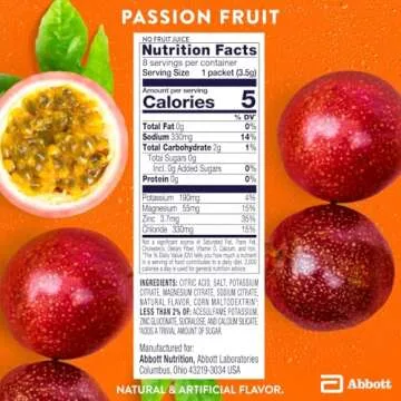 Pedialyte Zero Sugar Electrolyte Drink Mix Passion Fruit 8 Pack