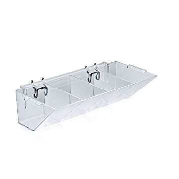 Azar Displays 223011-2pack 4-Compartment Pegboard/Slatwall Tray (Pack of 2)