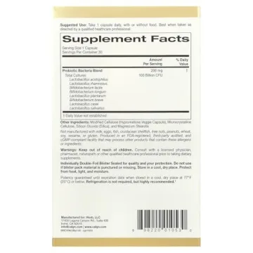 LactoBif Probiotics - 100B CFU, 8 Active Strains, Vegetarian, 30 Capsules