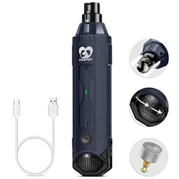 Casfuy 6-Speed Dog Nail Grinder – New Enhanced Rechargeable Nail Trimmer, Quiet & Efficient Groomi...