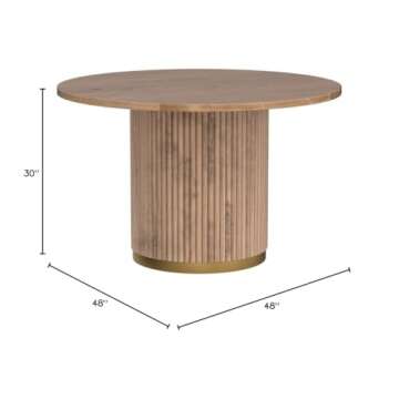 Meridian Modern Dining Table with White Oak Finish
