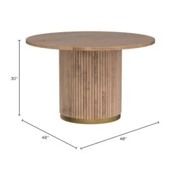 Meridian Modern Dining Table with White Oak Finish