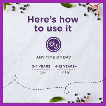 Zarbee's Kids Elderberry Syrup with Vitamin C & Zinc