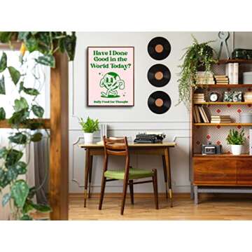 Retro Poster Wall Art Print, Motivational Posters, Trendy Wall Décor Posters, Pink and Green Pastel...