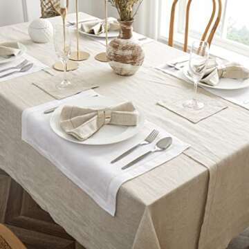 Home Linen Tablecloth Hemstitch - Elegant and Durable