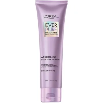 L’Oréal Paris EverPure Blow Dry Primer with Heat Protection, 48 HR Frizz Control, Vegan & Sulfate...
