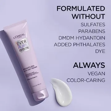 L’Oreal Paris EverPure Blow Dry Primer 5.1 fl oz for Frizz Control