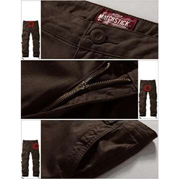 Match Men's Wild Cargo Pants(32,Coffee)