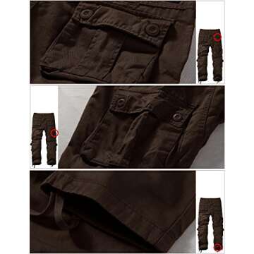 Match Men's Wild Cargo Pants(32,Coffee)