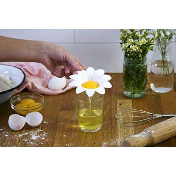 Peleg Design Daisy Plastic Egg Separator, Egg White Yolk Divider Kitchen Gadgets Baking Tools Egg Ex...