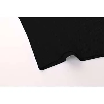 Meladyan Women Twist Knot Front Solid Knit Bandeau Tube Top Sexy Strapless Sleeveless Slim Fit Crop Tank Bustier Black