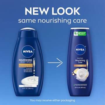 NIVEA Nourishing Care Body Wash with Nourishing Serum - Moisturizing Body Wash for Women