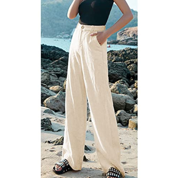 Hooever Women's High Waisted Wide Leg Summer Pants