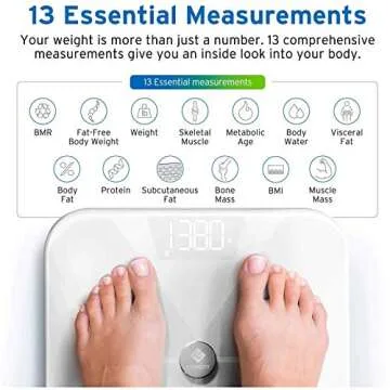 Etekcity Smart Digital Bathroom Weight Scale, Scales for Body Weight and Fat, Wellness Bluetooth Hea...